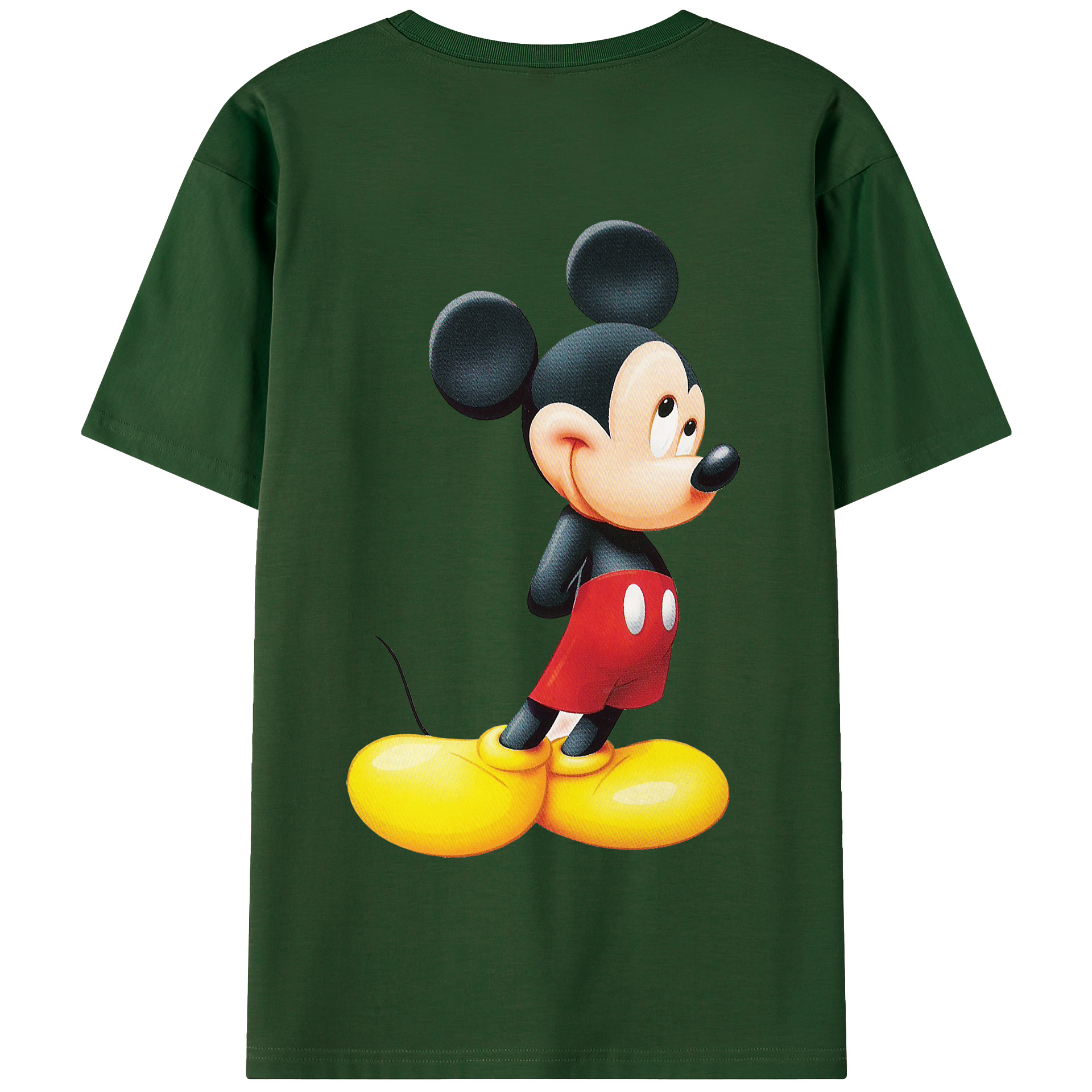 （画像用） ミッキーマウス Mickey Mouse 綿100％半袖Tシャツ（背面プリント）